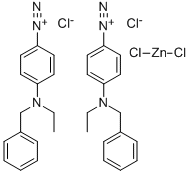 4-重氮-N-苄基-N-乙基氯化苯胺氯化锌复盐, 68459-97-2, 结构式