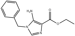 5-アミノ-1-ベンジル-1H-イミダゾール-4-カルボン酸エチル 化学構造式