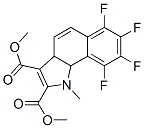 6,7,8,9-テトラフルオロ-3a,9b-ジヒドロ-1-メチル-1H-ベンゾ[g]インドール-2,3-ジカルボン酸ジメチル 化学構造式