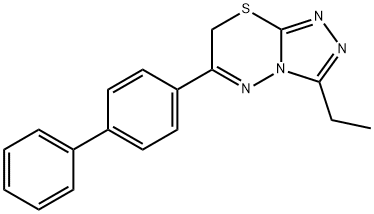 6-Biphenyl-4-yl-3-ethyl-7H-(1,2,4)triazolo(3,4-b)(1,3,4)thiadiazine Struktur
