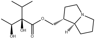 (2R,3S)-2,3-ジヒドロキシ-2-イソプロピルブタン酸[[(1R,7aS)-ヘキサヒドロ-1H-ピロリザイン]-1-イル]メチル 化学構造式