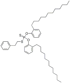 O,O-bis(dodecylphenyl) S-(phenylethyl) dithiophosphate 结构式