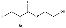 2,3-ジブロモプロパン酸2-ヒドロキシエチル 化学構造式
