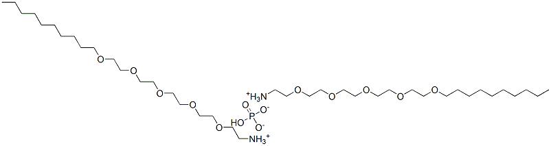 Phosphoric acid 3,6,9,12,15-pentaoxapentacosan-1-yldiammonium salt,68480-03-5,结构式