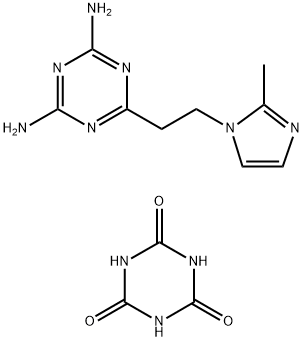 1,3,5-Triazine-2,4,6(1H,3H,5H)-trione, compd. with 6-2-(2-methyl-1H-imidazol-1-yl)ethyl-1,3,5-triazine-2,4-diamine (1:1) Struktur