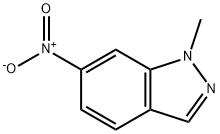 1-メチル-6-ニトロ-1H-インダゾール 化学構造式