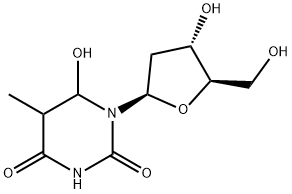 5,6-dihydro-6-hydroxythymidine Structure