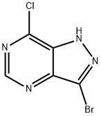3-ブロモ-7-クロロ-1H-ピラゾロ[4,3-D]ピリミジン 化学構造式
