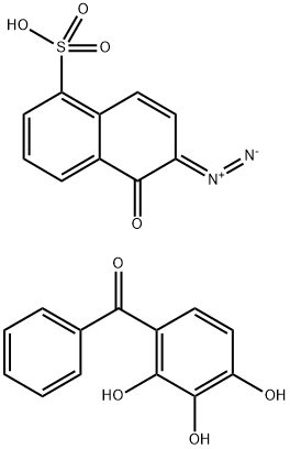 2,3,4-Trihydroxybenzophenone naphthoquinone-1,2-diazido-5-sulfonate 化学構造式