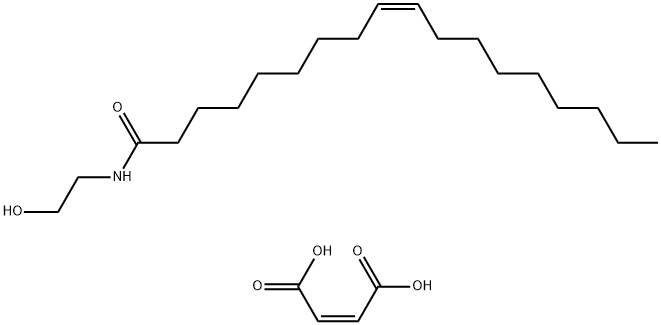 (9Z)-N-(2-ヒドロキシエチル)-9-オクタデセンアミド/マレイン酸 化学構造式