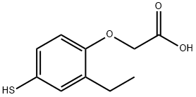 Acetic acid, (2-ethyl-4-mercaptophenoxy)- (9CI) Struktur