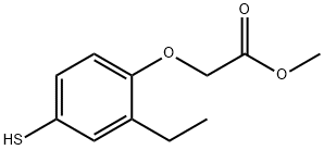 Acetic acid, (2-ethyl-4-mercaptophenoxy)-, methyl ester (9CI) Struktur