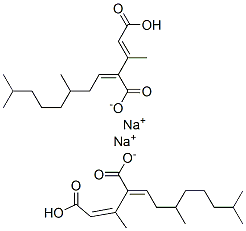 disodium (Z,E)-(.+-)-4-(3,7-dimethyloctylidene)-3-methylpent-2-en-1,5-dioate Struktur
