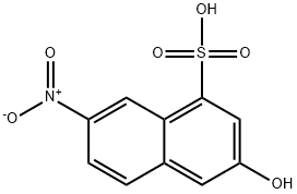 3-ヒドロキシ-7-ニトロ-1-ナフタレンスルホン酸 化学構造式