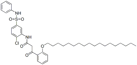 N-[5-(anilinosulphonyl)-2-chlorophenyl]-3-[o-(octadecyloxy)phenyl]-3-oxopropionamide Struktur