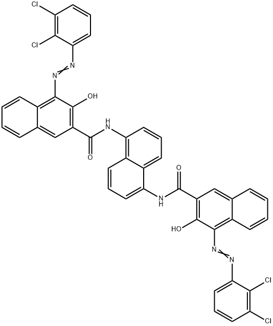 N,N'-naphthalene-1,5-diylbis[4-[(2,3-dichlorophenyl)azo]-3-hydroxynaphthalene-2-carboxamide] Structure