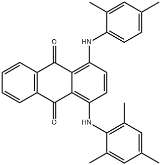 1-[(2,4-dimethylphenyl)amino]-4-[(2,4,6-trimethylphenyl)amino]anthraquinone Struktur