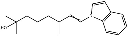 8-(1H-吲哚-1-基)-2,6-二甲基-7-辛烯-2-醇, 68527-79-7, 结构式
