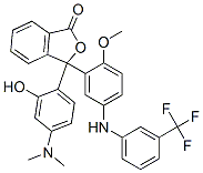 3-[4-(Dimethylamino)-2-hydroxyphenyl]-3-[5-[3-(trifluoromethyl)phenylamino]-2-methoxyphenyl]phthalide Structure