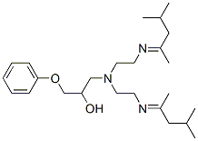 1-[ビス[2-[(1,3-ジメチルブチリデン)アミノ]エチル]アミノ]-3-フェノキシ-2-プロパノール 化学構造式