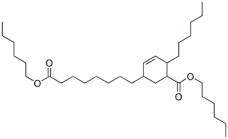 4-Hexyl-5-[(hexyloxy)carbonyl]-2-cyclohexene-1-octanoic acid hexyl ester Structure