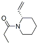 Piperidine, 2-ethenyl-1-(1-oxopropyl)-, (2S)- (9CI) Structure
