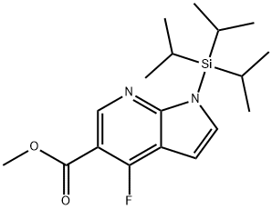 4-氟-1-[三(1-甲基乙基)硅酯]-1H-吡咯并[2,3-B]吡啶-5-羧酸甲酯, 685513-92-2, 结构式