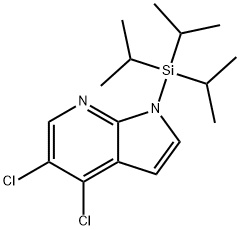4,5-二氯-1-(三异丙基甲硅烷基)-1H-吡咯并[2,3-B]吡啶 结构式