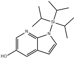 1-(トリイソプロピルシリル)-1H-ピロロ[2,3-B]ピリジン-5-オール 化学構造式