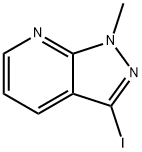 3-ヨード-1-メチル-1H-ピラゾロ[3,4-B]ピリジン 化学構造式