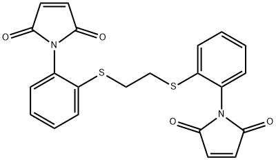 1,1'-[1,2-乙烷二基双(硫-2,1-苯烯)]双-1H-吡咯-2,5-二酮,68555-54-4,结构式