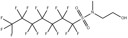 1,1,2,2,3,3,4,4,5,5,6,6,7,7,7-pentadecafluoro-N-(2-hydroxyethyl)-N-methylheptane-1-sulphonamide Struktur