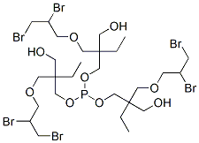 Phosphorous acid tris[2-ethyl-2-[(2,3-dibromopropoxy)methyl]-3-hydroxypropyl] ester Struktur