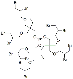 Phosphorous acid tris[2,2-bis[(2,3-dibromopropoxy)methyl]butyl] ester Struktur