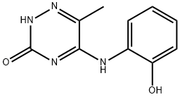 5-[(2-ヒドロキシフェニル)アミノ]-6-メチル-1,2,4-トリアジン-3(2H)-オン 化学構造式