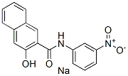 N-(m-ニトロフェニル)-3-ソジオオキシ-2-ナフタレンカルボアミド 化学構造式