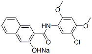 sodium N-(5-chloro-2,4-dimethoxyphenyl)-3-hydroxynaphthalene-2-carboxamidate,68556-12-7,结构式