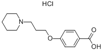 4-(3-piperidin-1-ylpropoxy)benzoic acid Hydrochloride Struktur
