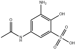 5-(乙酰氨基)-3-氨基-2-羟基-苯磺酸,6856-14-0,结构式