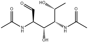 2,4-ビス(アセチルアミノ)-2,4,6-トリデオキシ-D-ガラクトース 化学構造式