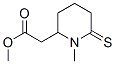 2-Piperidineacetic  acid,  1-methyl-6-thioxo-,  methyl  ester Struktur