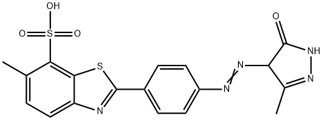 2-[4-[[(4,5-Dihydro-3-methyl-5-oxo-1H-pyrazol)-4-yl]azo]phenyl]-6-methyl-7-benzothiazolesulfonic acid Structure