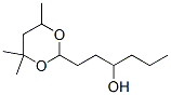 4,4,6-trimethyl-alpha-propyl-1,3-dioxane-2-propanol Struktur