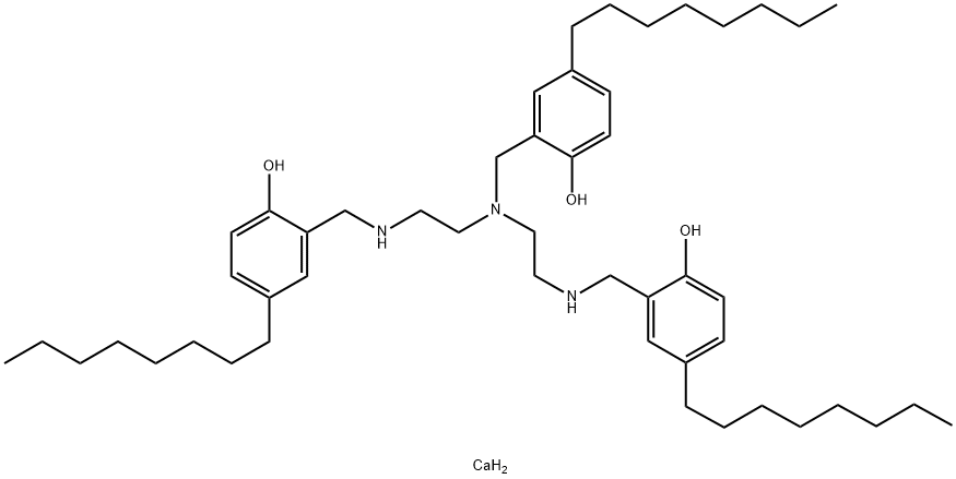 2,2-[[[(2-羟基-5-辛基苯基)甲基]亚氨基]双(2,1-乙二基亚氨亚甲基)]双(4-辛基)苯酚钙盐,68568-82-1,结构式