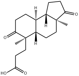4-ノル-3,5-SECO-5,17-ジオキソアンドロスタン-3-酸 化学構造式