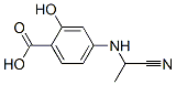 Benzoic acid, 4-[(1-cyanoethyl)amino]-2-hydroxy- (9CI) Struktur