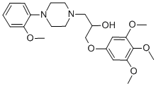 rel-(R*)-1-(3,4,5-トリメトキシフェノキシ)-3-[4-(2-メトキシフェニル)ピペラジン-1-イル]プロパン-2-オール