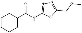 Cyclohexanecarboxamide, N-[5-(methoxymethyl)-1,3,4-thiadiazol-2-yl]- (9CI) Struktur