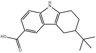 3-tert-Butyl-2,3,4,9-tetrahydro-1H-carbazole-6-carboxylic acid Struktur