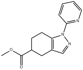 methyl 4,5,6,7-tetrahydro-1-(pyridin-2-yl)-1H-indazole-5-carboxylate Struktur